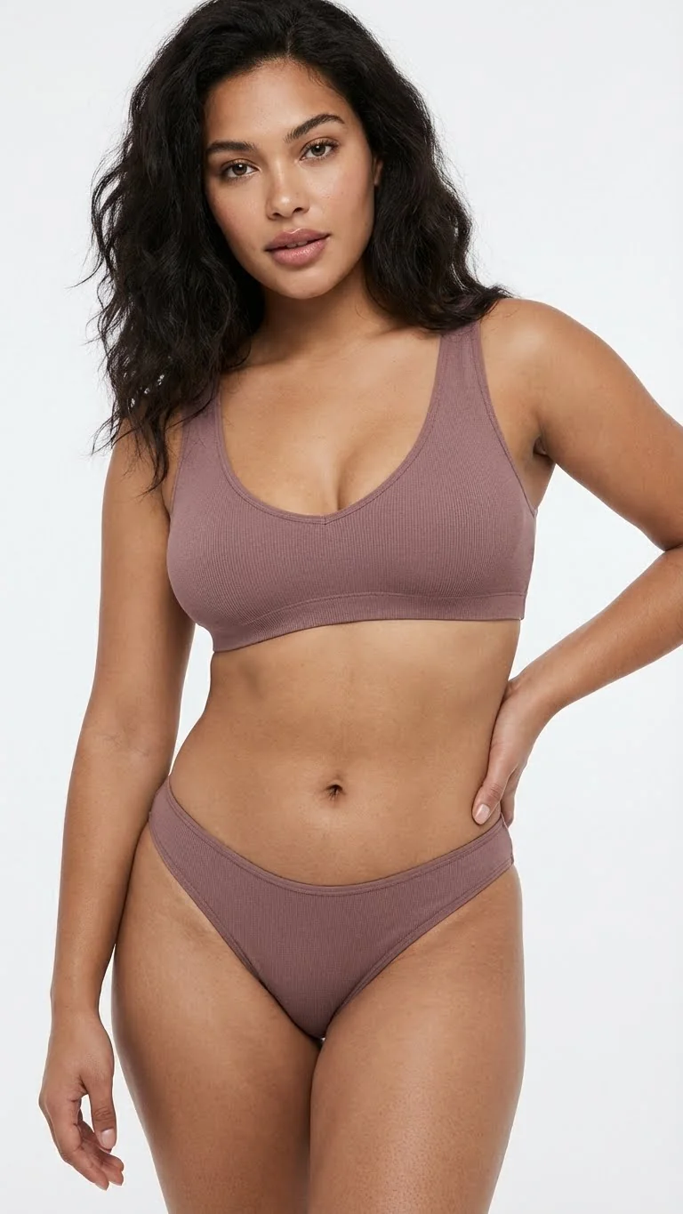 Nefes Alan Pamuklu Bikini Külot Vizon - Bikini Slip Tasarım Detayı